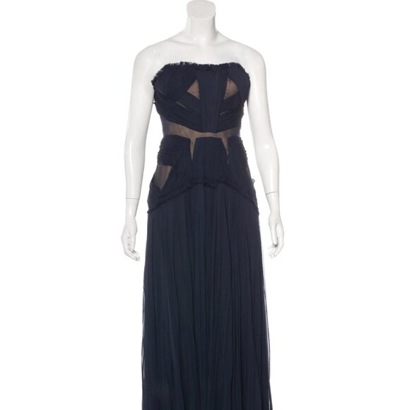 J. Mendel Dresses & Skirts - J. Mendel Blue Silk Strapless Gown